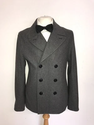 PAUL SMITH - Mens GREY WOOL PEA COAT - Medium - UK 40 Reg - LOVELY - Image 1 of 4
