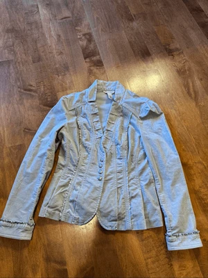 Mujer Casa Blanca Mercado Negro Pana Chaqueta Blazer Estilo Talla 4 Foto 1 de 4