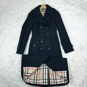 Burberry London Sandringham Trench Coat in Black Extra Long [US0/VG] LTD From JP - Picture 1 of 12