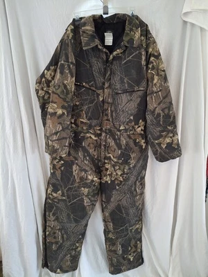 Vintage Wolf Mountain Mossy Oak Camo Insulated Coveralls Mens Xl Short USA - Image 1 of 3