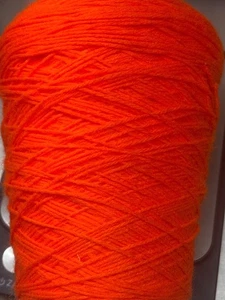 Heirloom Tangerine Wool Yarn Cone 3/11 12.45 oz Bright Orange  - Picture 1 of 4