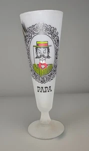 Vaso de cerveza PAPA Gay Fad Hazel Atlas vástago esmerilado 8,5" de alto - Imagen 1 de 9