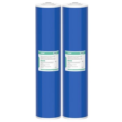 2 Pack 20" x 4.5" KDF GAC Big Blue Whole House Water Softener Filter Replacement - Image 1 of 4