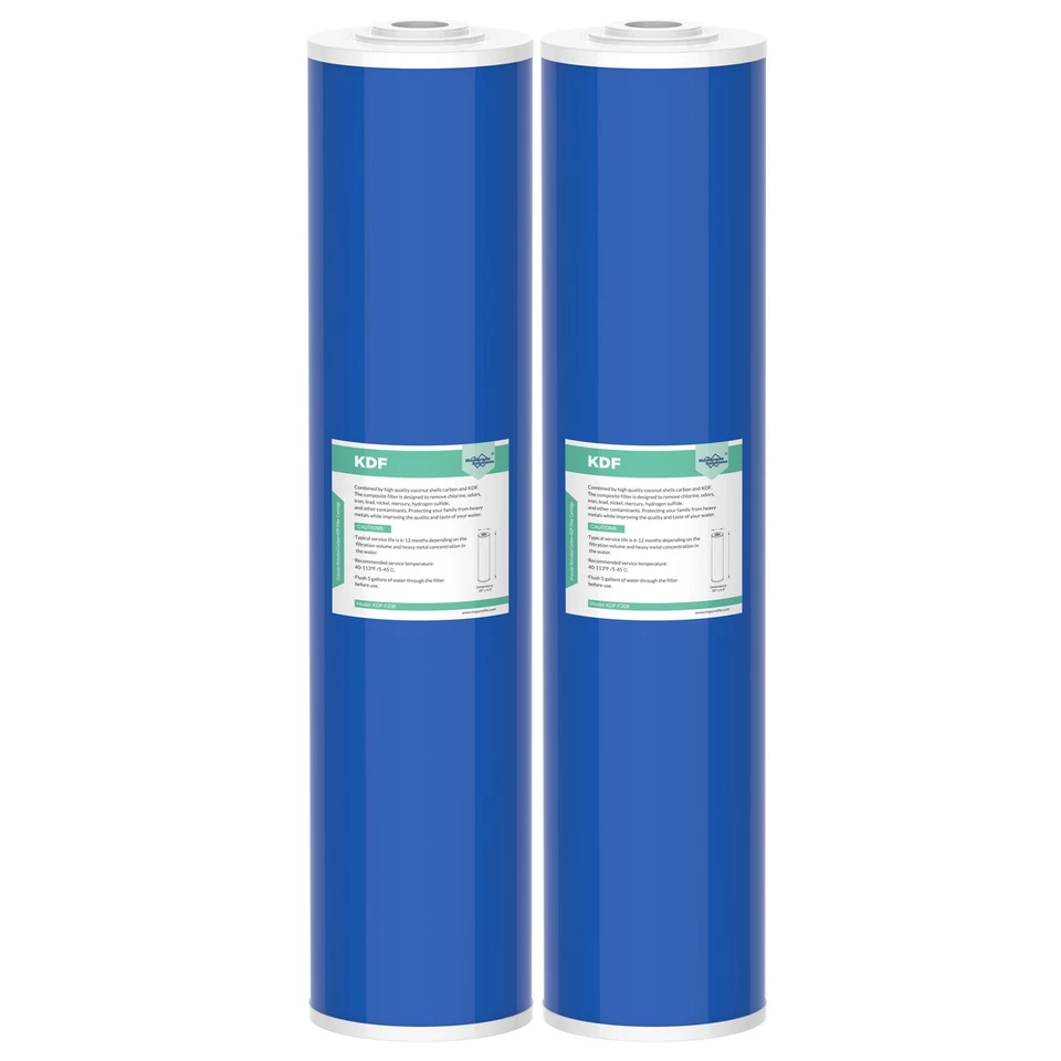 1-6 Pack 20"x4.5" KDF GAC Big Blue Whole House Water Softener Filter Replacement - Image 1 of 4