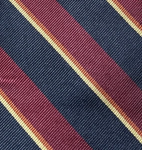 Vtg JL Roberts Mister Guy Luxury Tie Black Burgundy Striped Silk Necktie 58”L - Picture 1 of 3
