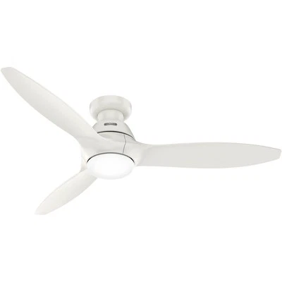 Flat Ceiling Fan With LED Light and Remote Control Calabasas White Dc Fan - Image 1 of 4