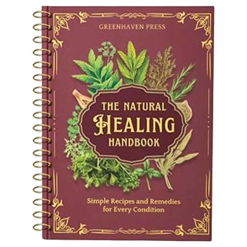 The Natural Healing Handbook,Spiral-Bound Guide For Herbal Remedies And Natural - Imagen 1 de 4
