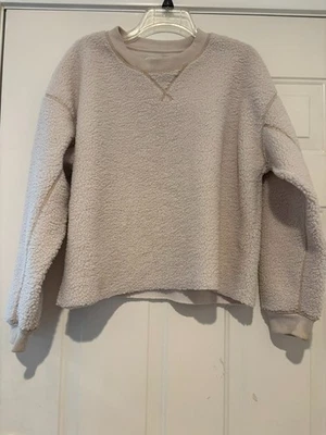 Sudadera polar American Eagle para mujer S se ajusta a una M marfil #812 Foto 1 de 2