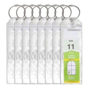 8 Pezzi Porta Etichette Bagagli da Crociera con Guarnizione Zip e Passanti in Acciaio, Impermeabile - Foto 1 di 5