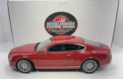 MiniChamps Bentley Continental GT 2008 escala 1/18 “versión roja” Foto 1 de 4