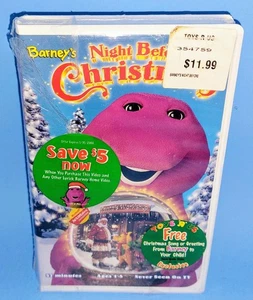 Barney’s Night Before Christmas VHS, 2000 Clamshell Card Inside Toys R Us - New - Bild 1 von 6