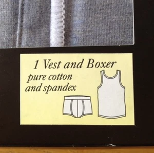 Sisley Made For Boys Vest & Boxer BN Boxed Age 10-11 - Picture 1 of 4