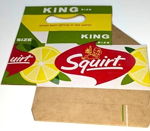 Vintage Squirt Soda Bottle 6 Pack Holder NOS King Size Bottles - Picture 1 of 2