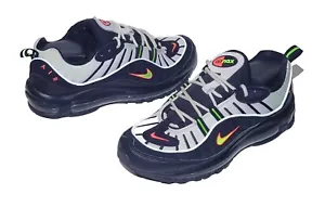 Nike Men's Air Max 98 Highlighter Running Shoes Platinum Black 640744-015 Sz 8 - Picture 1 of 11