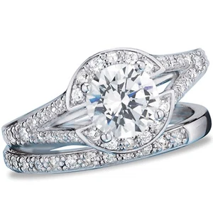Sterling Silver Infinite Engagement Set - Size 5 - Avon Fine Jewelry - Picture 1 of 2