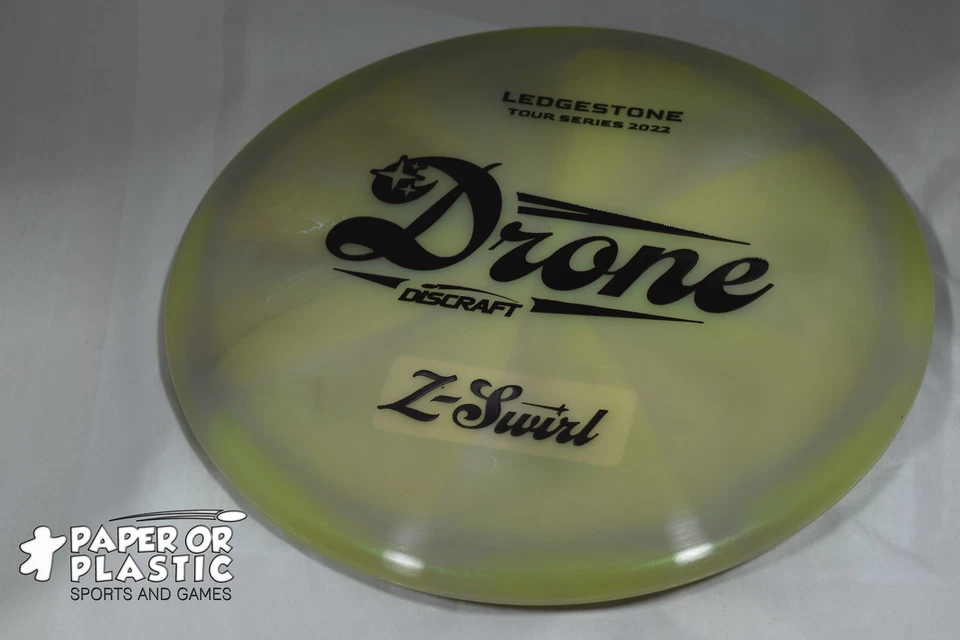 Discraft Ledgestone 2022 Z SWIRL DRONE Disc Golf 176 Mid-Range Green Gray Black - Image 1 of 1