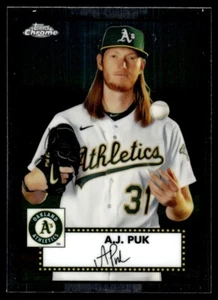 2021 Topps Chrome Platinum Anniversary A.J. Puk - Oakland Athletics #418 - Picture 1 of 2