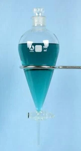 ABTRENNTRICHTER 500 ml mit MAHLENEM GLAS ABSPERRHAHN - Bild 1 von 1