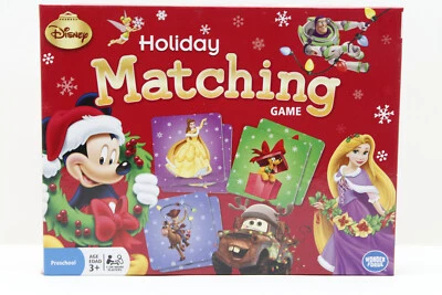 Disney Holiday Matching Memory Game Disney Mickey Minnie Princess Toy Story Cars - Image 1 of 4