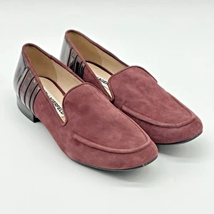 Karl Lagerfeld Paris Bea Burgundy Suede Slip-On Loafers Flats Women's Size 6M - Picture 1 of 10