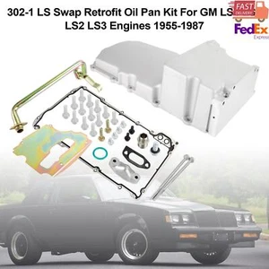 302-1 LS Swap Retrofit Oil Pan Kit For GM LS1 LS6 LS2 LS3 Engines 1955-87 - Picture 1 of 10