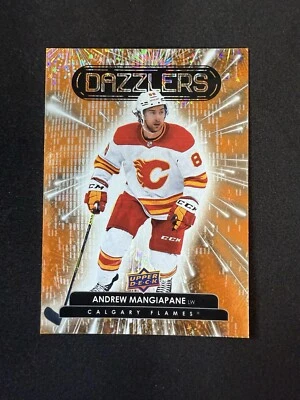 Andrew Mangiapane 2022-23 Upper Deck Series 1 #DZ-49 ORANGE Dazzlers Flames - Image 1 of 2