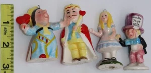 (4)Figure Vintage Company Of Friends Alice in Wonderland 1979 porcelain Ornament - Picture 1 of 6