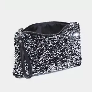 BOLSO DE MUJER BOLSO DE NOCHE LENTEJUELAS BRILLANTES FIESTA GRADUACIÓN - Imagen 1 de 3
