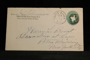 New Jersey: Toms River 1890 2c Entire Cover + Letter, Fancy Negative Star Cancel - Picture 1 of 3