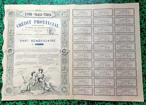 Dépt 33/69/75 & Tunisie - Bordeaux Siège à Paris - Beau Décor d'une Banque 1889 - Bild 1 von 2