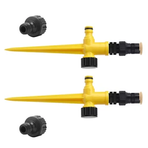 2x Garden Sprinkler 360° Rotating Automatic Lawn Yard Watering Irrigation System - Picture 1 of 17