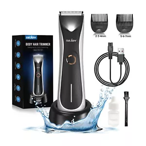 Electric Men's Pubic Hair Trimmer Groin Body Hair Ball Shaver Clippers With USB - Picture 1 of 15