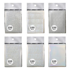 100pcs Transparent Laser Kpop Card Sleeves Star Card Cover Photocard Holder