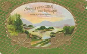 Vintage Postcard St. Patrick's Day Meeting of the Waters Killarney Shamrocks - Picture 1 of 2