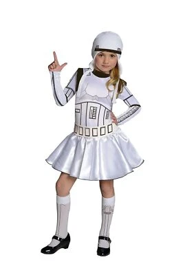 Stormtrooper Girl Star Wars Classic Fancy Dress Up Halloween Child Costume - Image 1 of 2