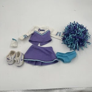 Retired American Girl Cheer Leader Outfit with Shoes Purple White - Picture 1 of 5