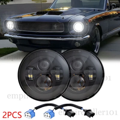 Faros LED redondos de 7" para Ford Mustang 1965 1966 1967 1968 1969 1970 1971-1978 Foto 1 de 4