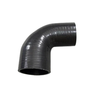 2.5" - 1.875" 90 Deg Black Silicon Hose Coupler Elbow for Turbo Intercooler Pipe - Imagen 1 de 1