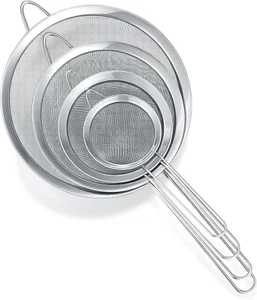 4 Pezzi Colino/Setaccio/Scolapasta in Acciaio Inox, Cucina Scolapasta Setaccio C - Foto 1 di 12