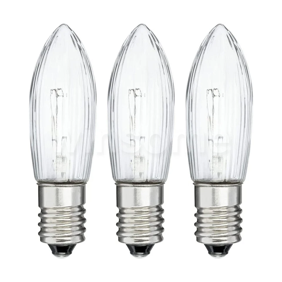 3x Candle Light Bulb Screw in Candle Arch Bridge Light 3w 34v Replacement Bulbs - Image 1 of 4
