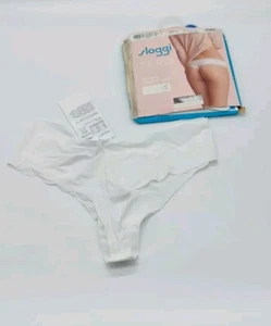 Sloggi Women's ZERO Microfibre Hipstring, 2 Pack Low Rise Briefs, Size S, White - Picture 1 of 5