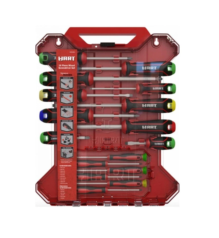 NEW HART 16 Piece Mixed Screwdriver Set HSD16MIX - Image 1 of 1