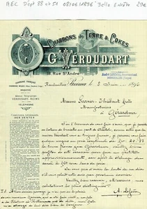 Dépt 88 & 51 - Rambervillers - Belle Entête Secteur de l'Energie du 08/06/1896 - Picture 1 of 1