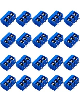 🇬🇧 PCB Mount Screw Terminal Block Connector,  Blue, 3Pin KF301  5.08mm Pitch  - Image 1 of 4