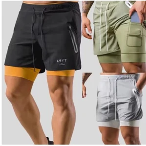Sporthose Herren Kurz 2-in-1 ,Laufshorts Perfekt für Running &Fitness Training ✅ - Bild 1 von 17