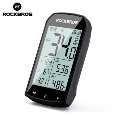 ROCKBROS M1 GPS Cycling Computer Wireless Bluetooth 5.0 IPX6 Waterproof ANT+ - Image 1 of 4