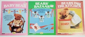 BABY BEAR, BEARS' BAZAAR, BEARS in the KITCHEN 3 Sewing Books Paragon Teddy 1985 - Imagen 1 de 2