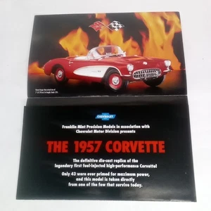 Franklin Mint Brochure 1957 Chevrolet Corvette Collectible Model Car Automobile - Picture 1 of 5