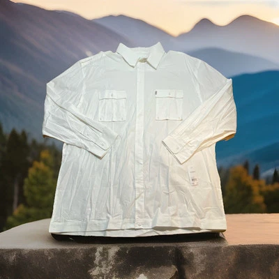 Rocawear Shirt Mens 5X White Full Zip Up Shirt Long Sleeve NWT Embroidered - Image 1 of 4