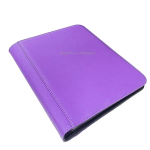 4 Pocket Toploader Binder PU Leather Holds 112+ 3" X 4" Toploaders Rigid Card Ho - Picture 1 of 16